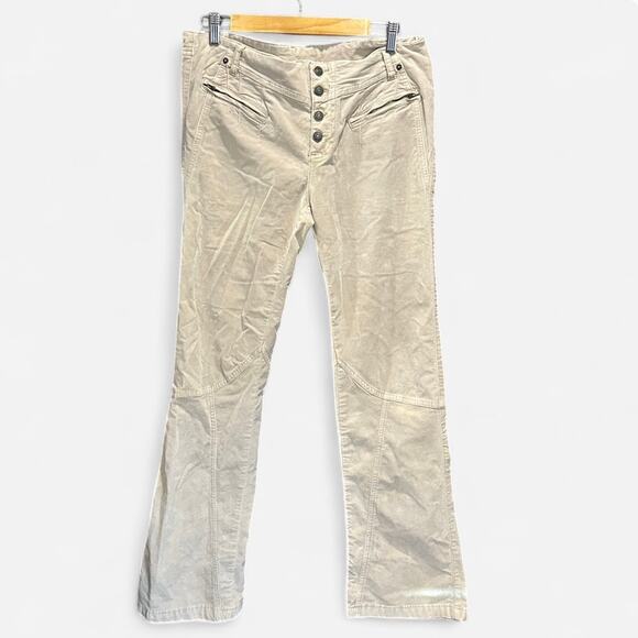 Free People Hit Back Flare Pants In Morning Oat Size 6 - Picture 4 of 9